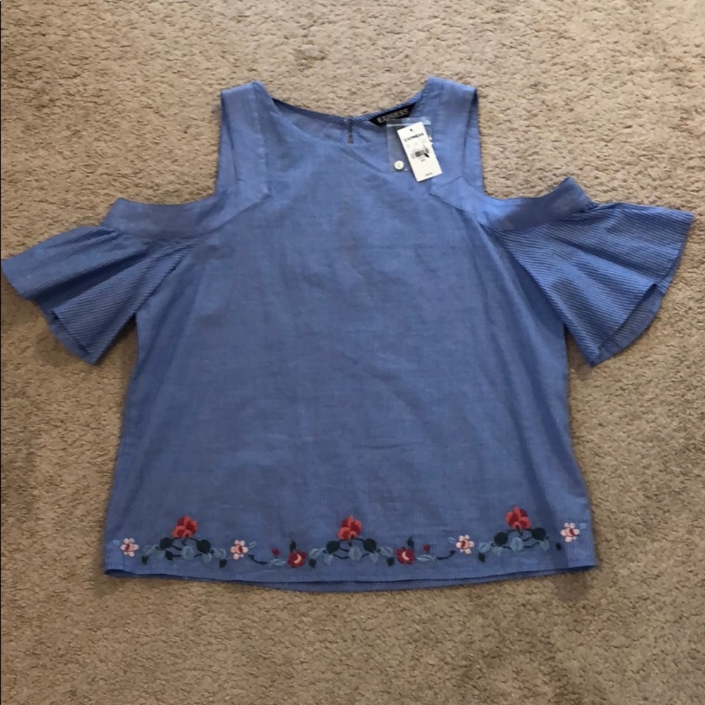 NWT  Express open shoulder top